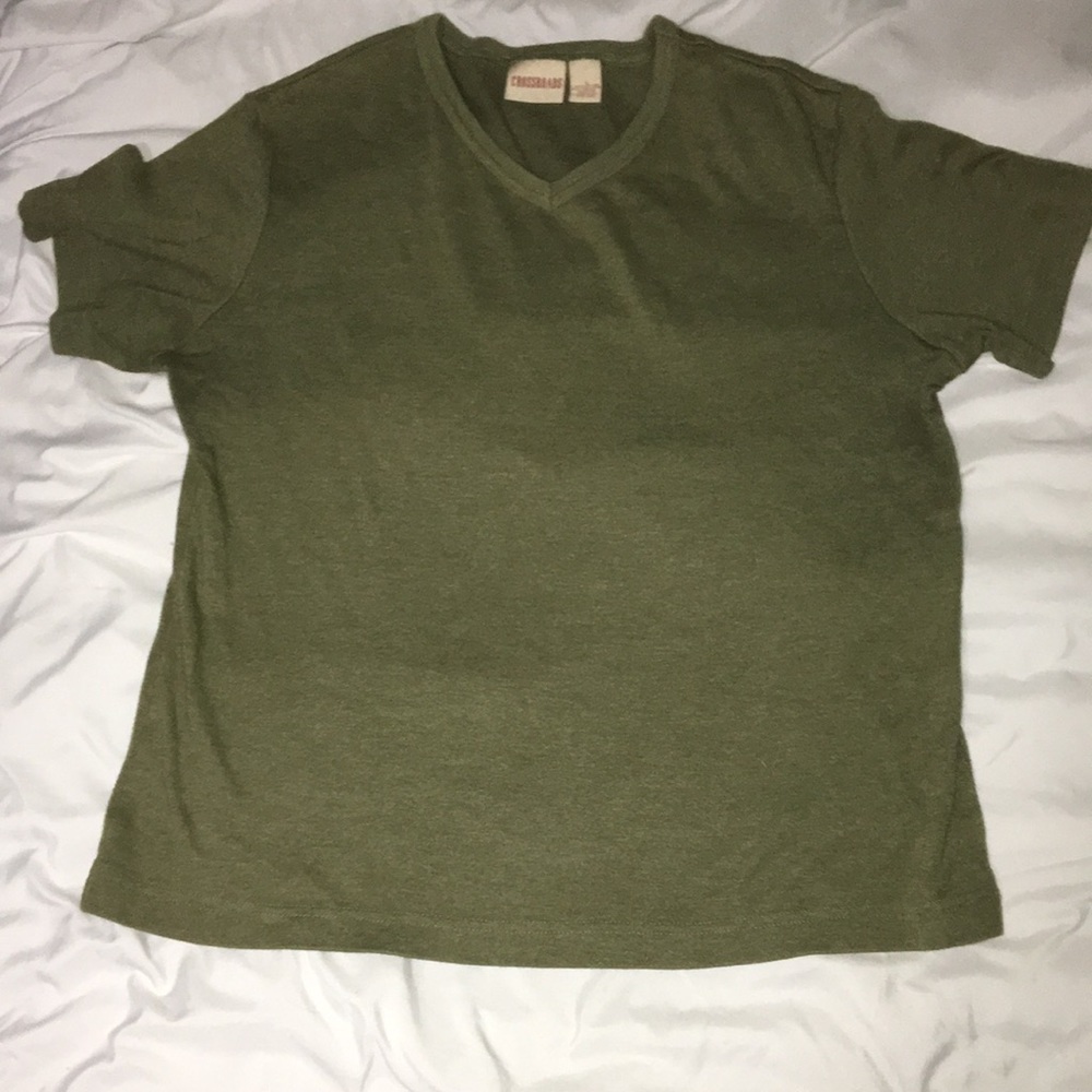 Crossroads Sage Green T Shirt Size L, thick and cozy